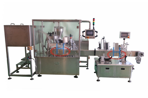 Powder Filling Machine, Powder Filling Production Line, Labeling Machine, Labeler Model No. HCFGX-90